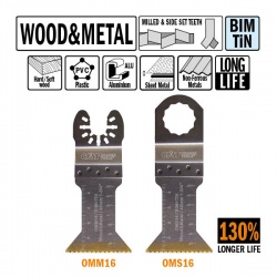Погружное пильное полотно "extra-long" 45 мм для древесины и металла серия OMS16